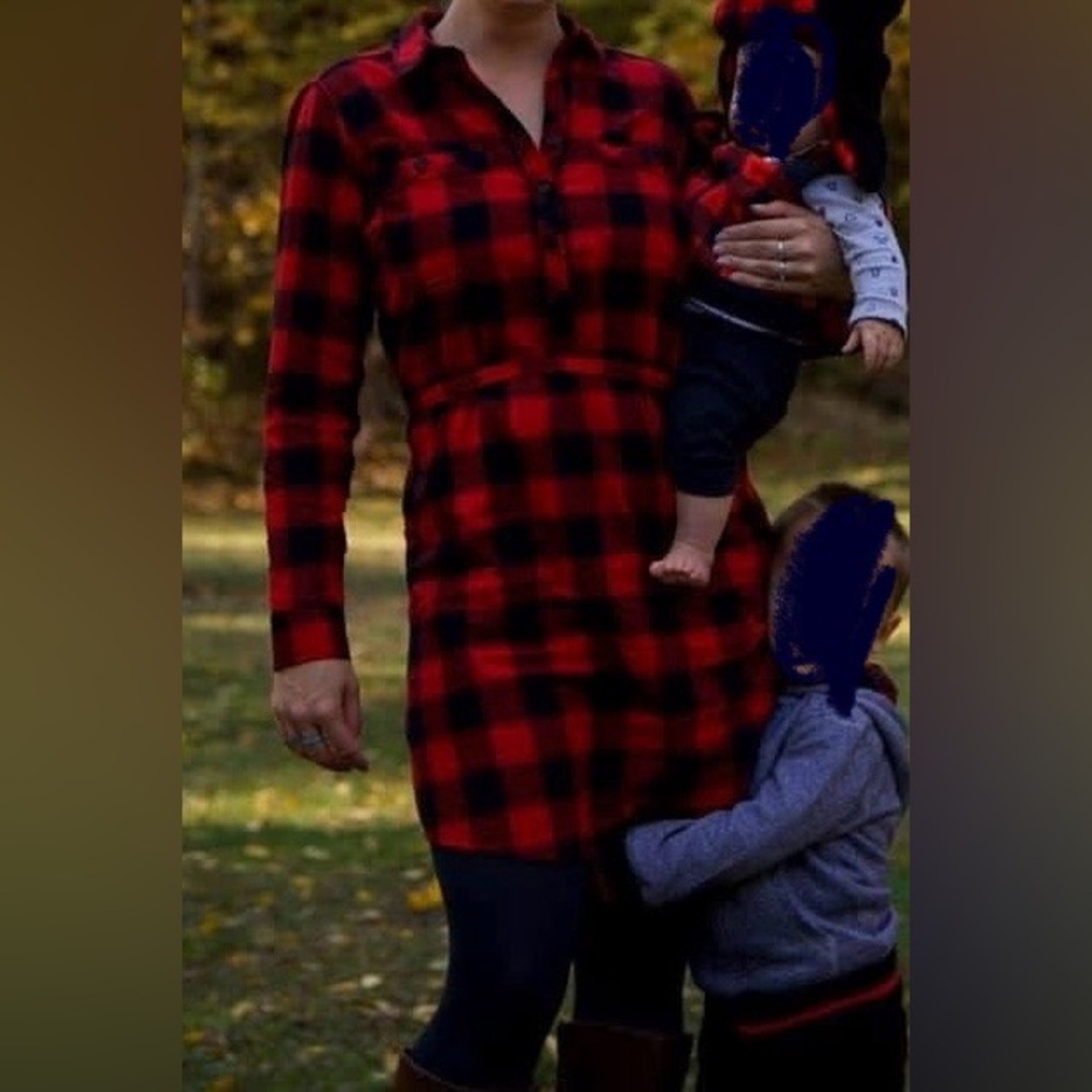 Eddie Bauer Red and Black Plaid Shirt
